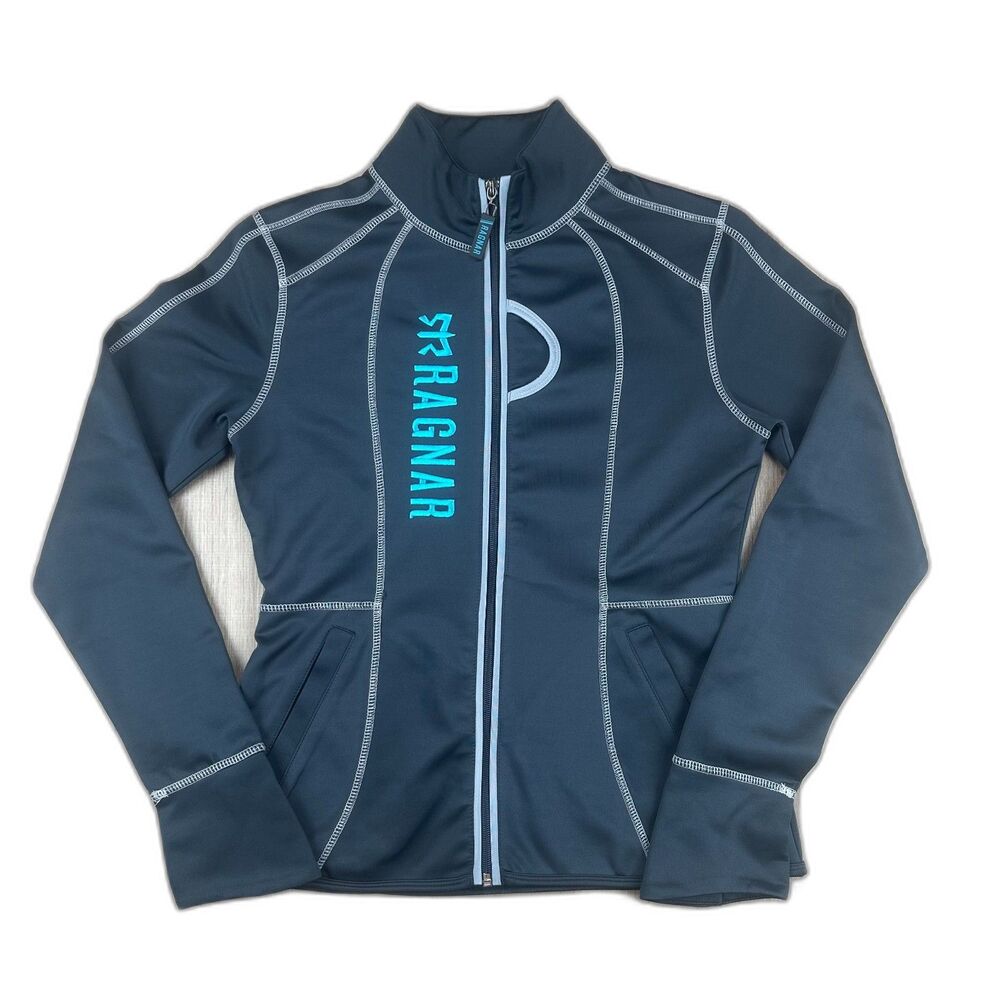Ragnar Ladies Track Jacket S Blue/Gray Embroidered Full Zip